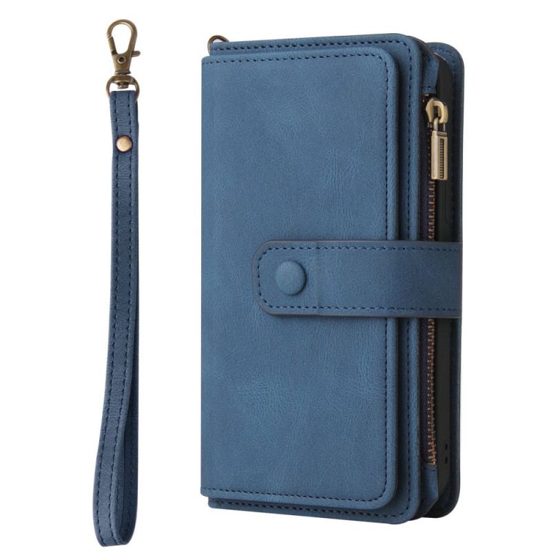 Capa Flip Para Xiaomi Redmi Note 10 Pro Titular Do Cartão Multifuncional