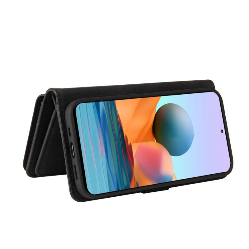 Capa Flip Para Xiaomi Redmi Note 10 Pro Titular Do Cartão Multifuncional