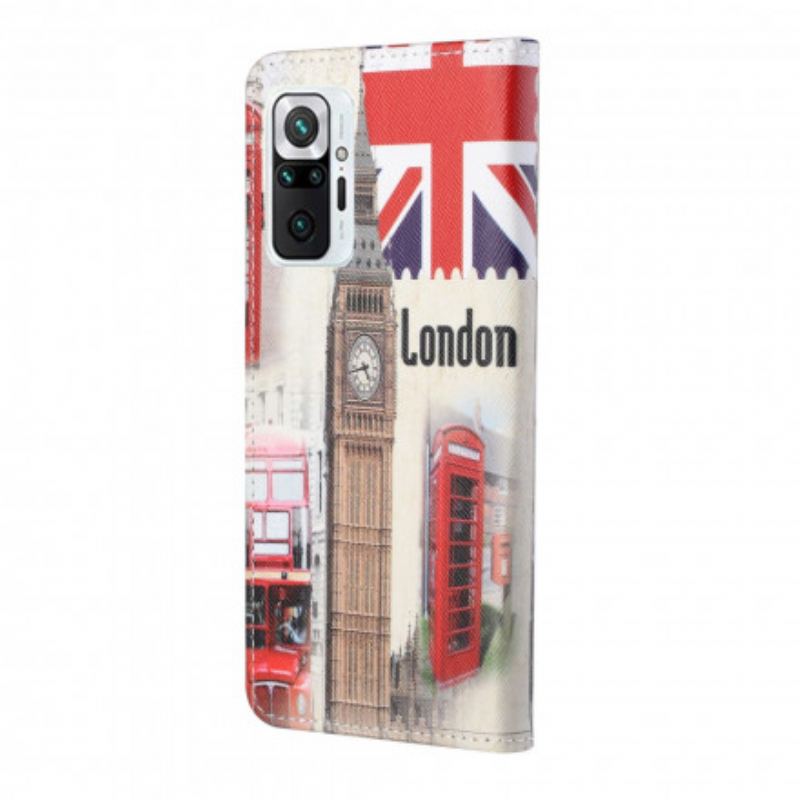 Capa Flip Para Xiaomi Redmi Note 10 Pro Vida Em Londres