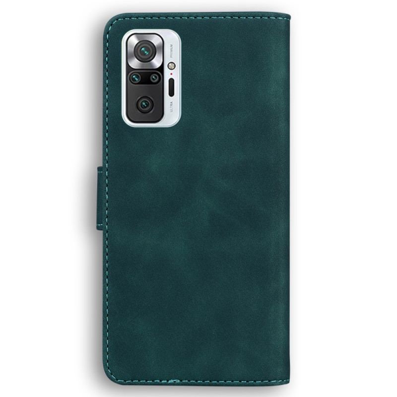 Capa Folio Para Xiaomi Redmi Note 10 Pro Borboleta Com Toque De Pele