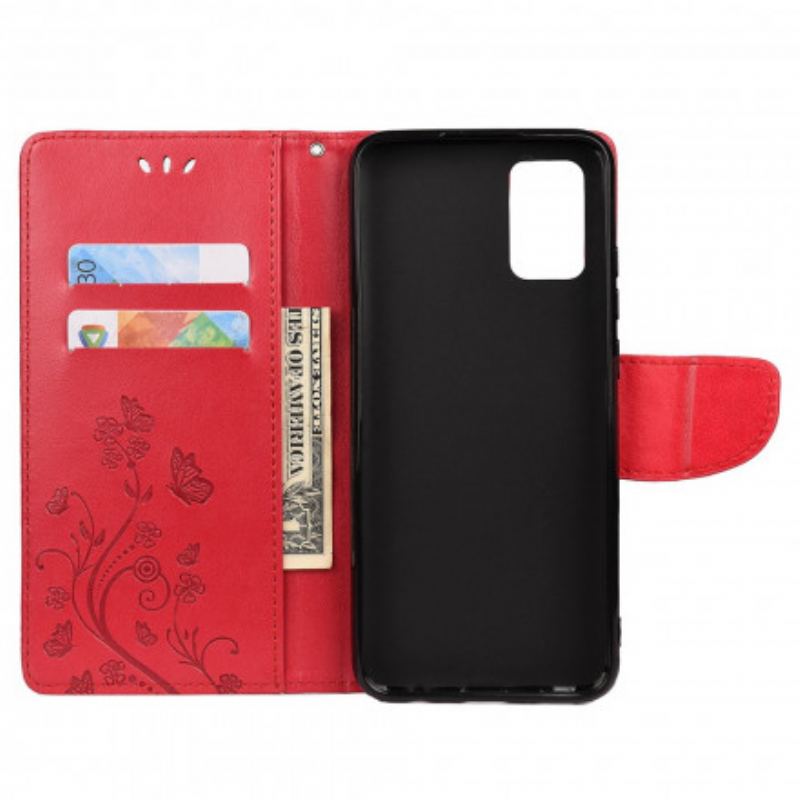 Capa Folio Para Xiaomi Redmi Note 10 Pro Borboletas E Flores