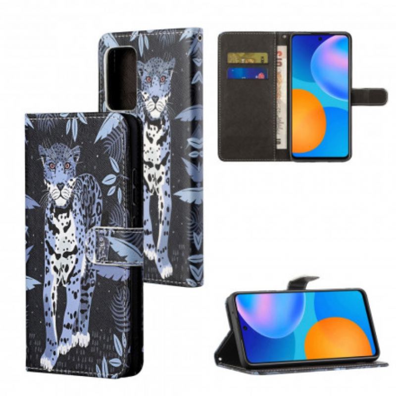 Capa Folio Para Xiaomi Redmi Note 10 Pro De Cordão Leopardo Strappy