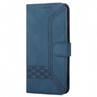 Capa Folio Para Xiaomi Redmi Note 10 Pro De Cordão Tira Friso Geométrico