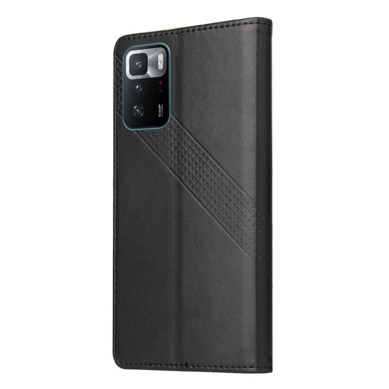 Capa Folio Para Xiaomi Redmi Note 10 Pro Efeito Couro Gq.utrobe