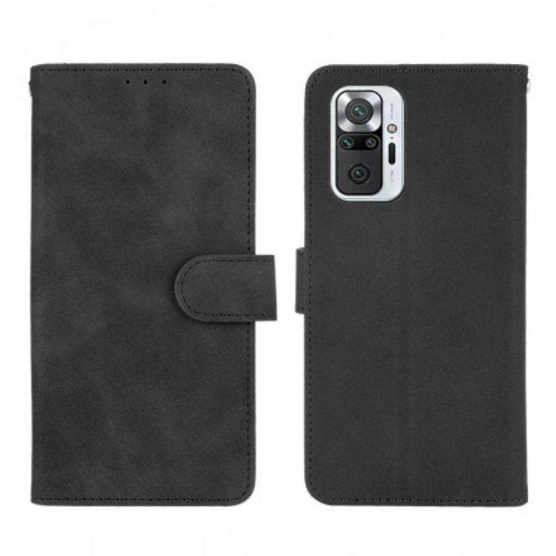 Capa Folio Para Xiaomi Redmi Note 10 Pro Efeito De Couro De Toque Suave