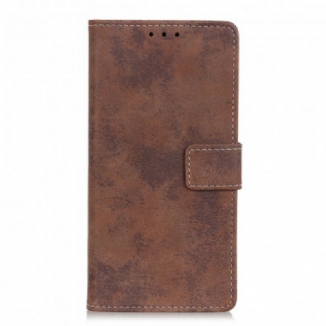 Capa Folio Para Xiaomi Redmi Note 10 Pro Efeito Couro Vintage