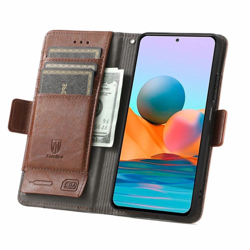 Capa Folio Para Xiaomi Redmi Note 10 Pro Fecho Duplo Bicolor