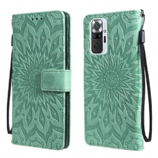 Capa Folio Para Xiaomi Redmi Note 10 Pro Flor Do Sol