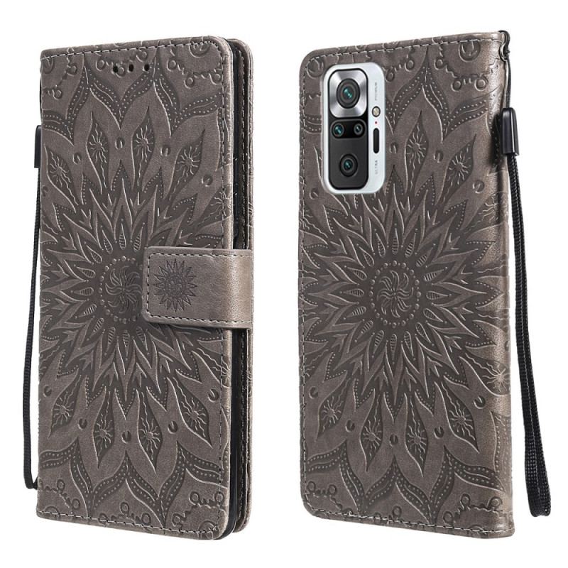 Capa Folio Para Xiaomi Redmi Note 10 Pro Flor Do Sol