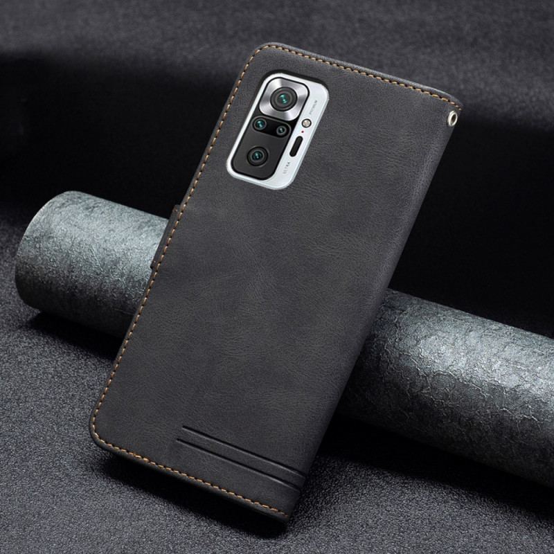 Capa Folio Para Xiaomi Redmi Note 10 Pro Rfid Binfen Cor