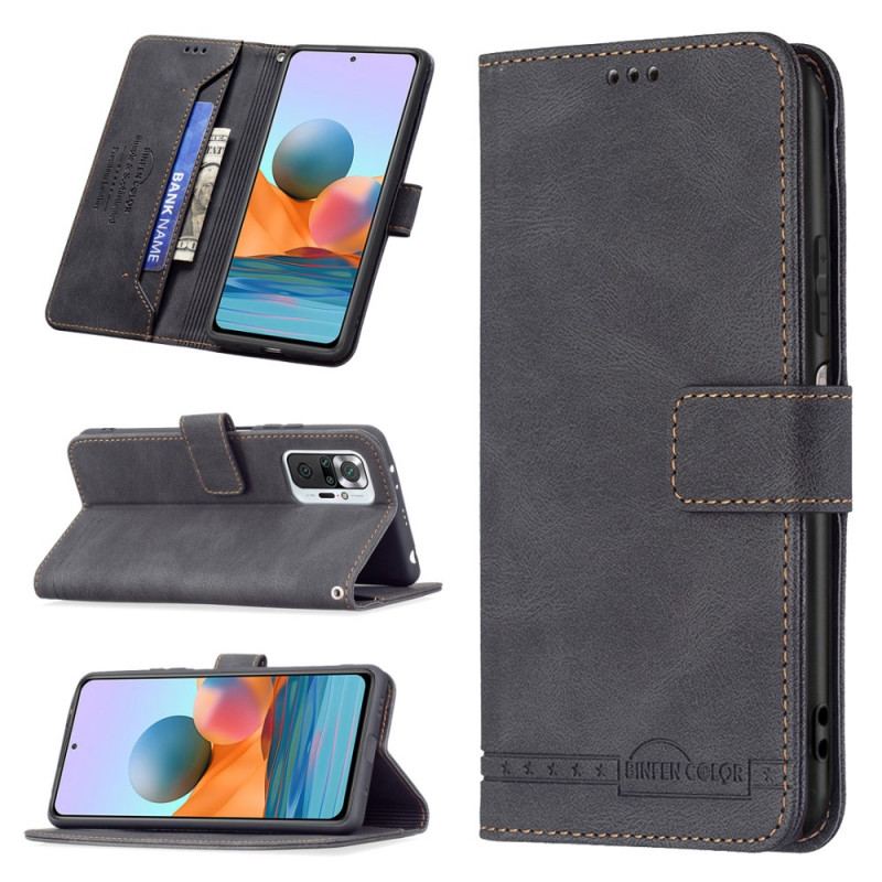 Capa Folio Para Xiaomi Redmi Note 10 Pro Rfid Binfen Cor