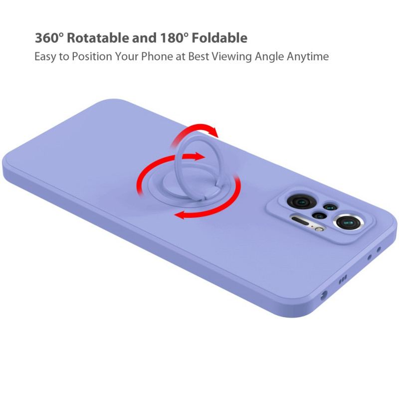 Capa Para Xiaomi Redmi Note 10 Pro Anel De Silicone Líquido E Cordão