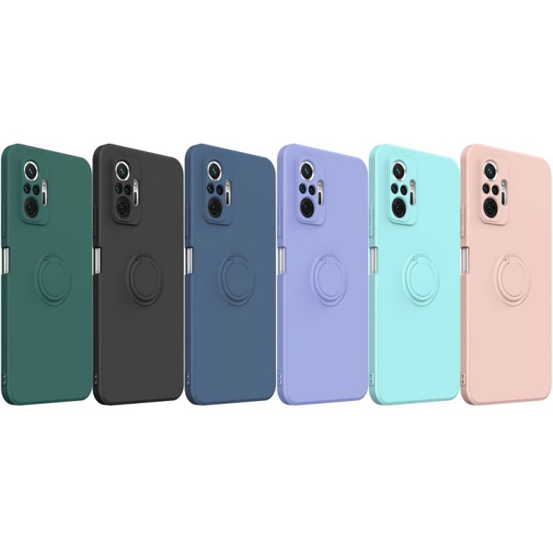 Capa Para Xiaomi Redmi Note 10 Pro Anel De Silicone Líquido E Cordão