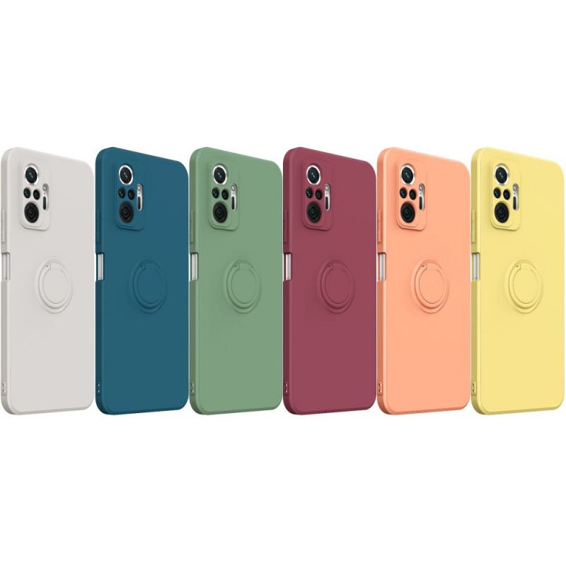 Capa Para Xiaomi Redmi Note 10 Pro Anel De Silicone Líquido E Cordão