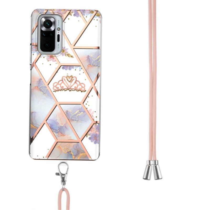 Capa Para Xiaomi Redmi Note 10 Pro De celular Cordão Floral De Mármore