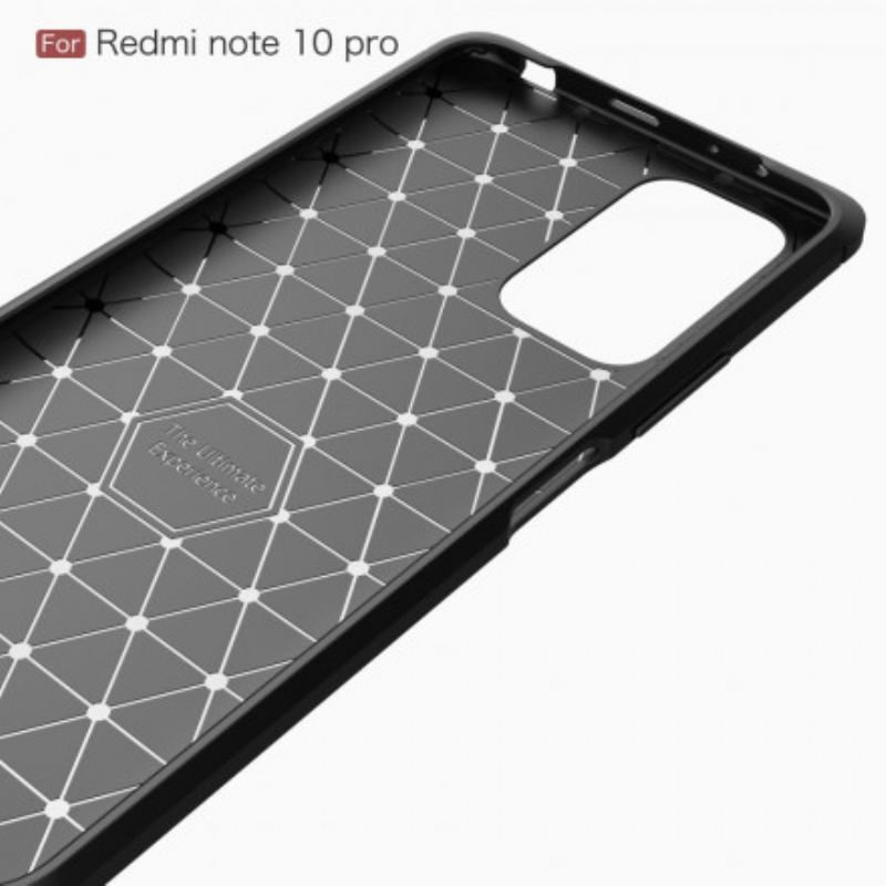 Capa Para Xiaomi Redmi Note 10 Pro Fibra De Carbono Escovada