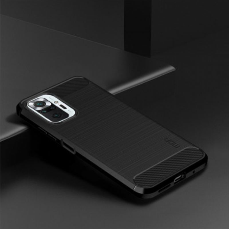 Capa Para Xiaomi Redmi Note 10 Pro Fibra De Carbono Mofi Escovada