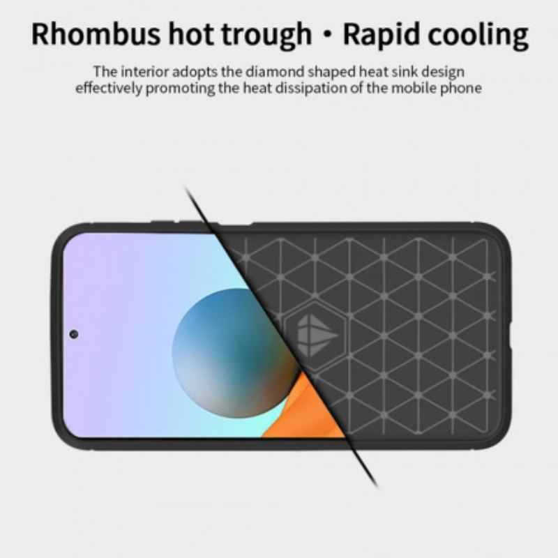 Capa Para Xiaomi Redmi Note 10 Pro Fibra De Carbono Mofi Escovada