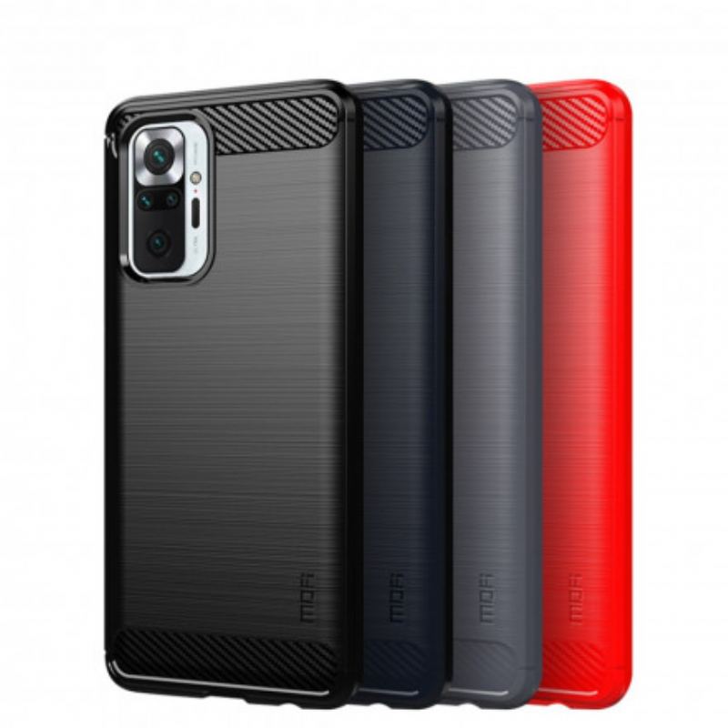 Capa Para Xiaomi Redmi Note 10 Pro Fibra De Carbono Mofi Escovada