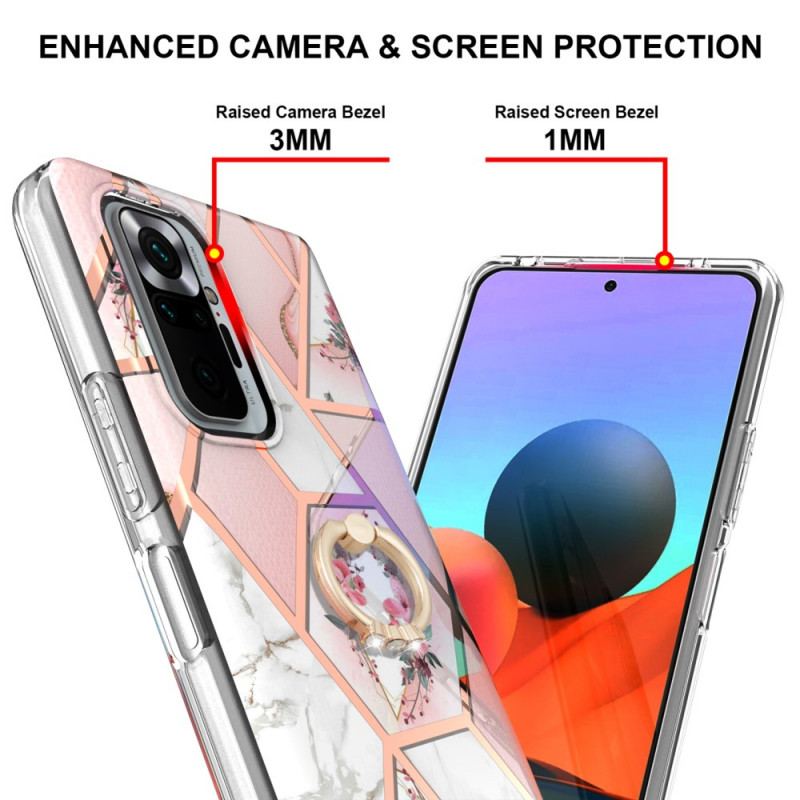 Capa Para Xiaomi Redmi Note 10 Pro Flores De Suporte De Anel