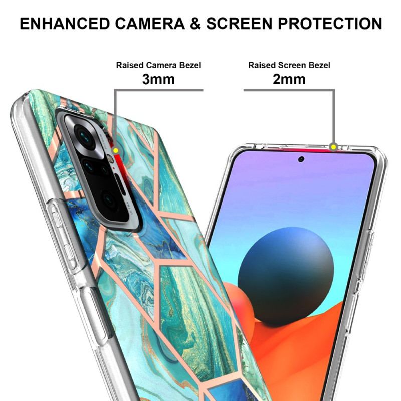 Capa Para Xiaomi Redmi Note 10 Pro Mármore De Geometria Intensa