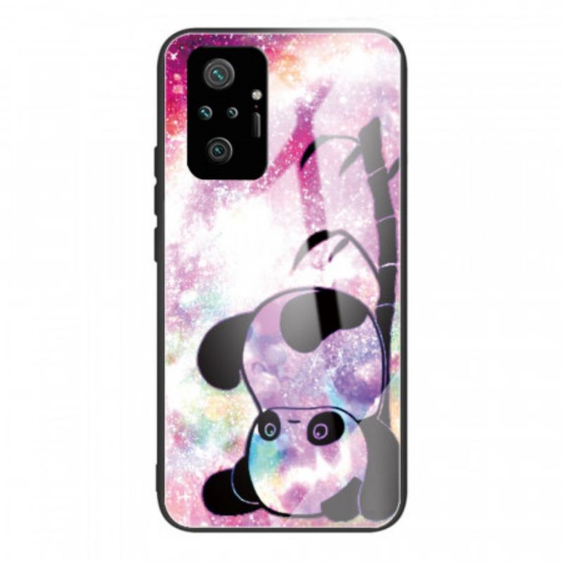 Capa Para Xiaomi Redmi Note 10 Pro Panda E Vidro Temperado De Bambu