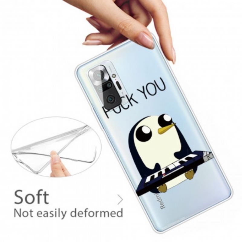 Capa Para Xiaomi Redmi Note 10 Pro Pinguim Vai Se Foder