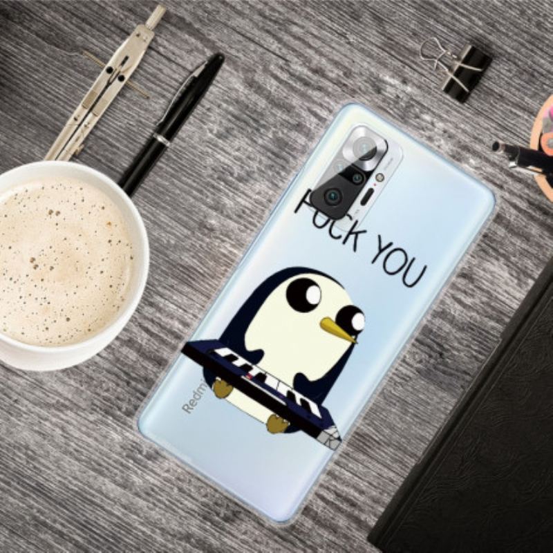 Capa Para Xiaomi Redmi Note 10 Pro Pinguim Vai Se Foder