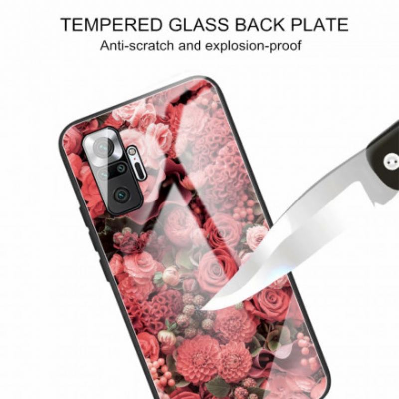 Capa Para Xiaomi Redmi Note 10 Pro Rose Flowers Vidro Temperado