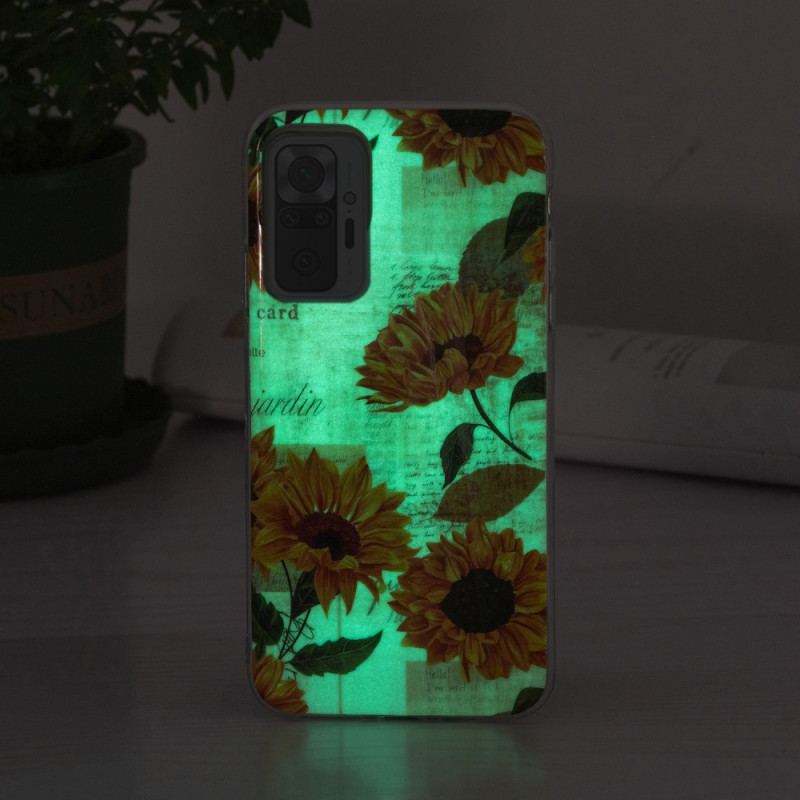 Capa Para Xiaomi Redmi Note 10 Pro Série Flor Fluorescente