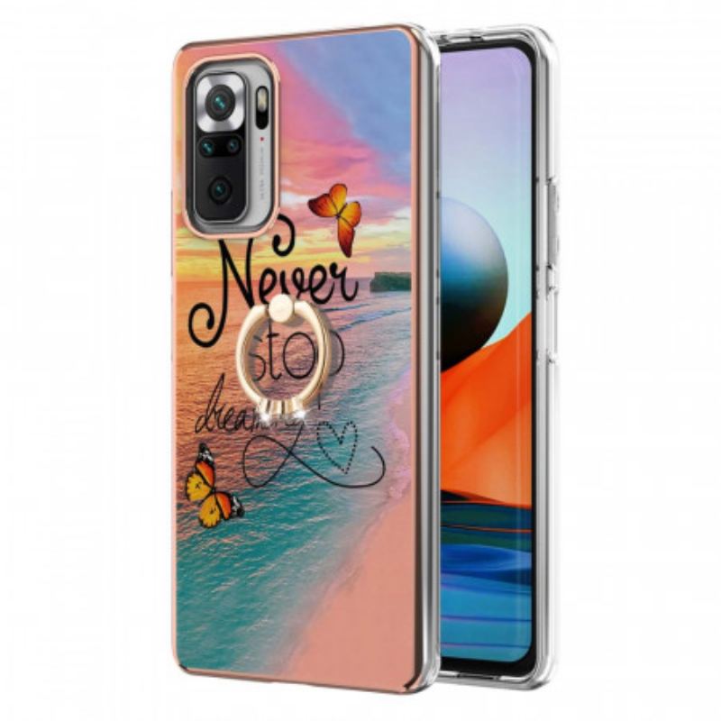 Capa Para Xiaomi Redmi Note 10 Pro Suporte De Anel Nunca Pare De Sonhar