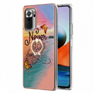 Capa Para Xiaomi Redmi Note 10 Pro Suporte De Anel Nunca Pare De Sonhar