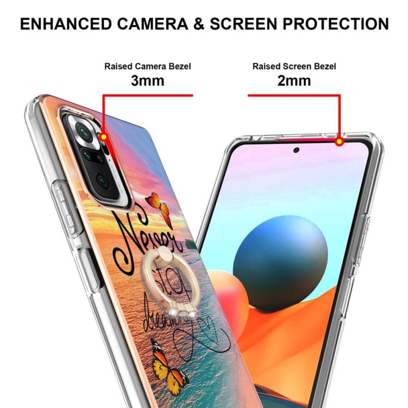 Capa Para Xiaomi Redmi Note 10 Pro Suporte De Anel Nunca Pare De Sonhar