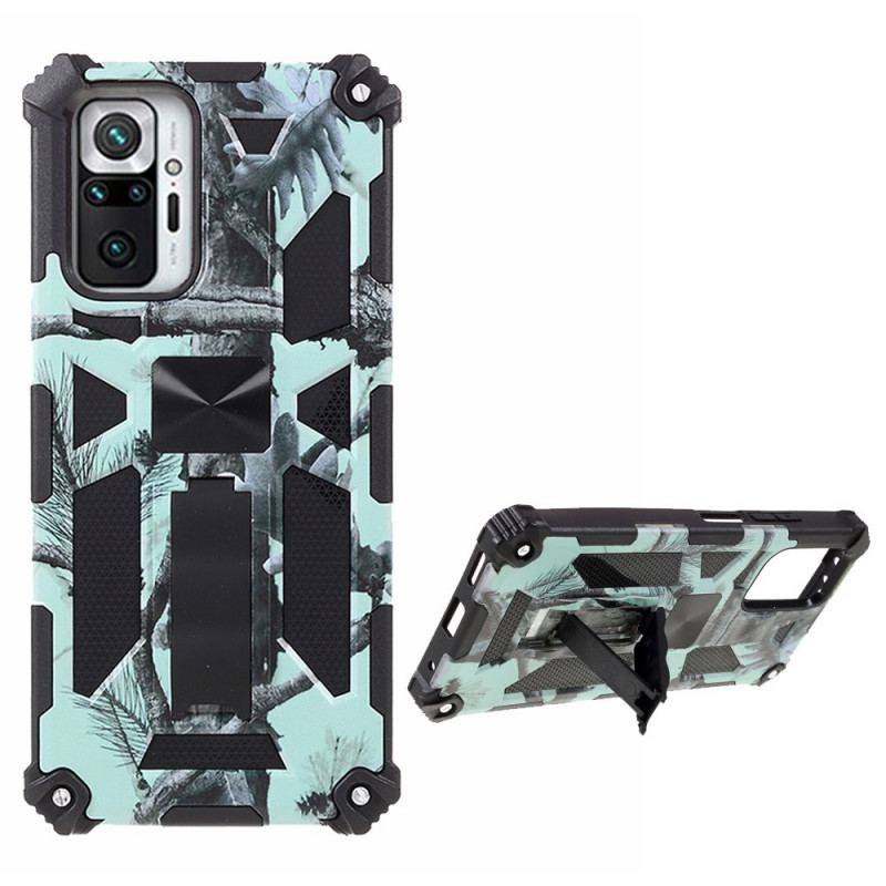 Capa Para Xiaomi Redmi Note 10 Pro Suporte Removível De Camuflagem