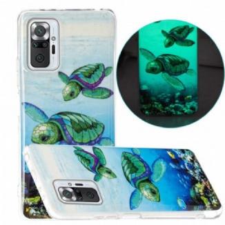 Capa Para Xiaomi Redmi Note 10 Pro Tartarugas Fluorescentes