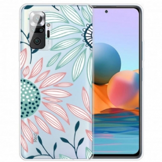 Capa Para Xiaomi Redmi Note 10 Pro Uma Flor Transparente