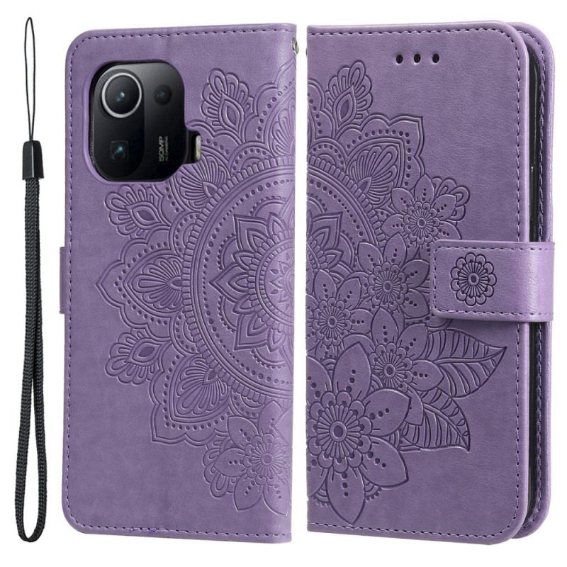 Capa De Couro Para Xiaomi Mi 11 Pro Mandala