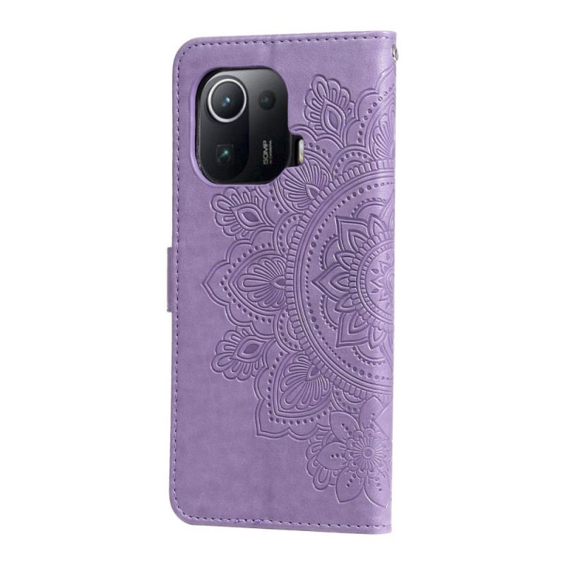 Capa De Couro Para Xiaomi Mi 11 Pro Mandala