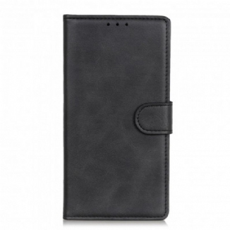 Capa Flip Para Xiaomi Mi 11 Pro Efeito De Couro Fosco