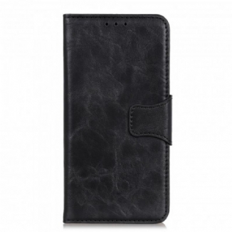 Capa Flip Para Xiaomi Mi 11 Pro Fecho Reversível De Couro Rachado