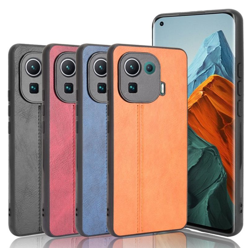 Capa Para Xiaomi Mi 11 Pro Efeito Couro Couture