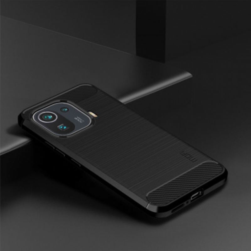 Capa Para Xiaomi Mi 11 Pro Fibra De Carbono Escovada Mofi