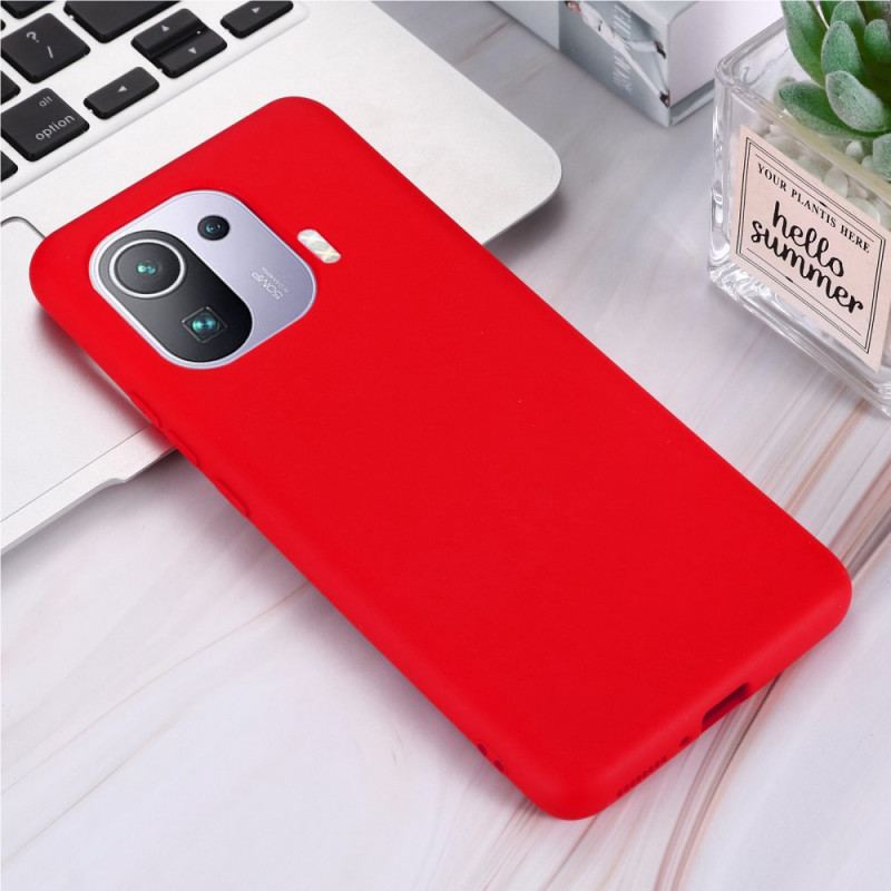 Capa Para Xiaomi Mi 11 Pro Silicone Líquido Com Cordão