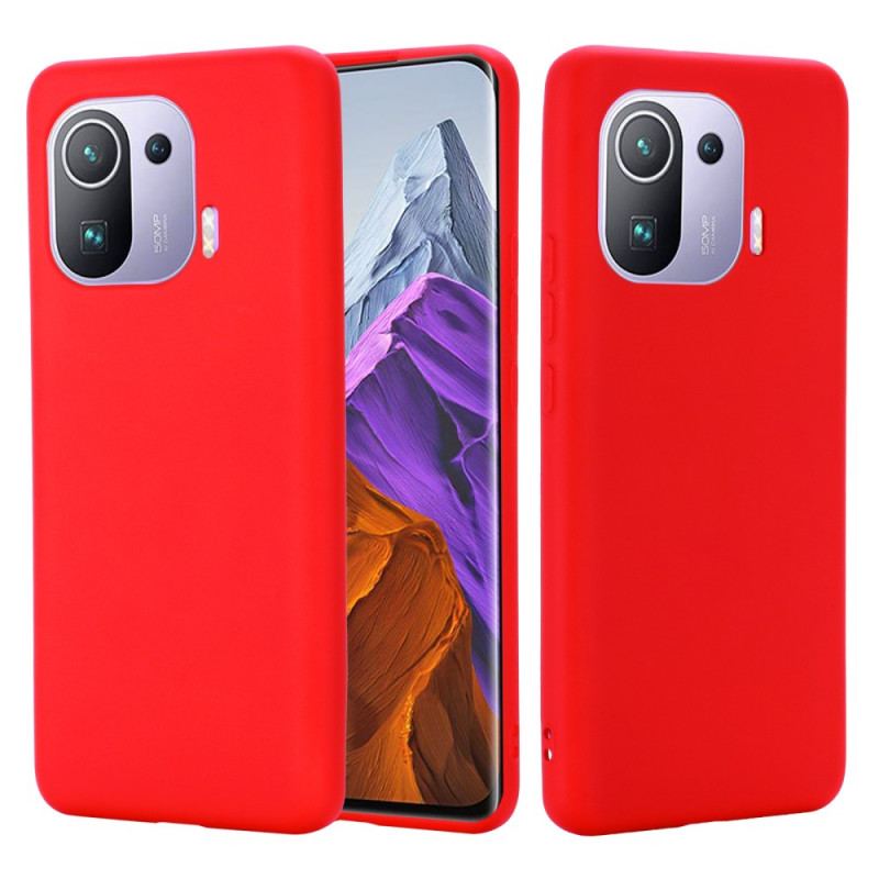 Capa Para Xiaomi Mi 11 Pro Silicone Líquido Com Cordão