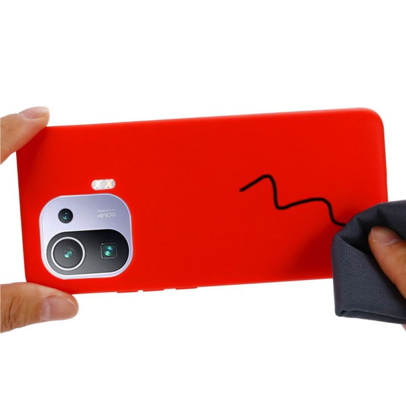 Capa Para Xiaomi Mi 11 Pro Silicone Líquido Com Cordão