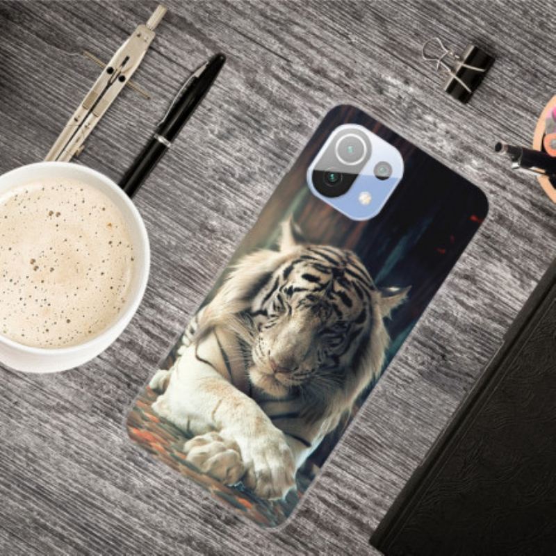 Capa Para Xiaomi Mi 11 Pro Tigre Flexível