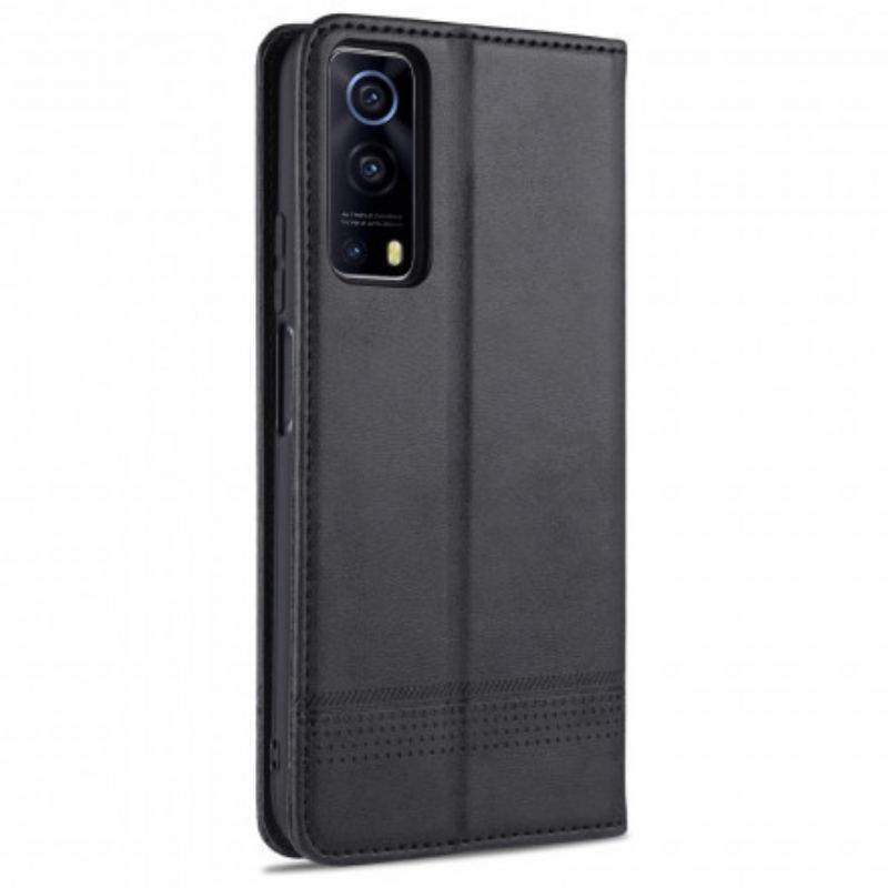 Capa De Celular Para Vivo Y72 5G Flip Estilo De Couro Azns