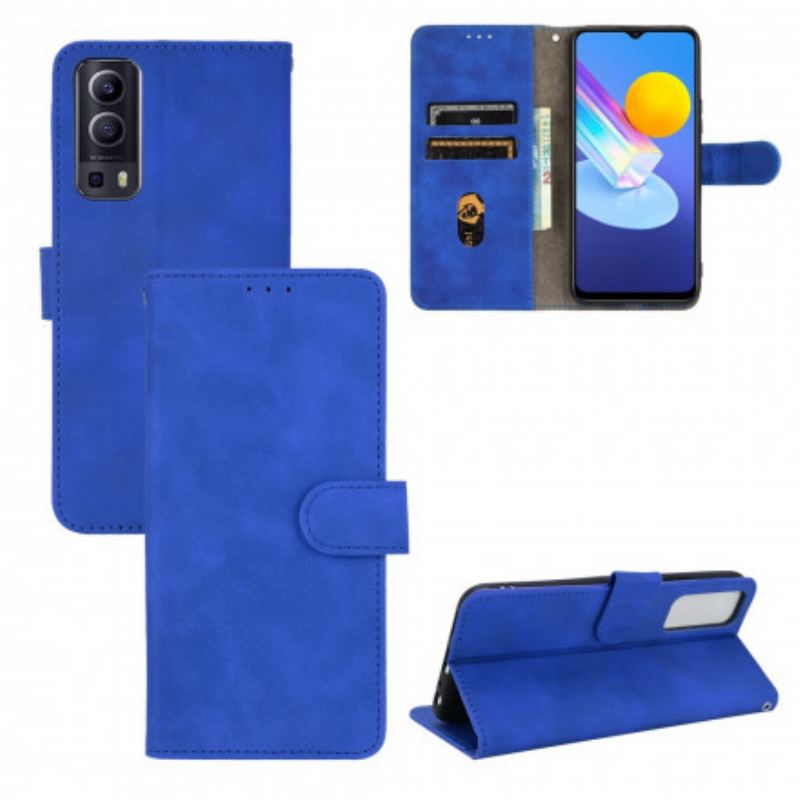 Capa Folio Para Vivo Y72 5G Toque De Pele