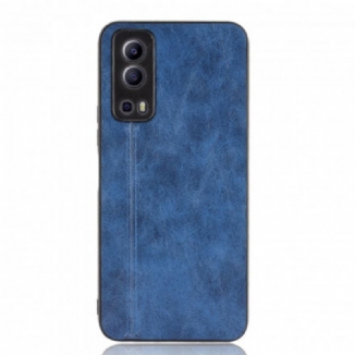 Capa Para Vivo Y72 5G Efeito Couro Couture