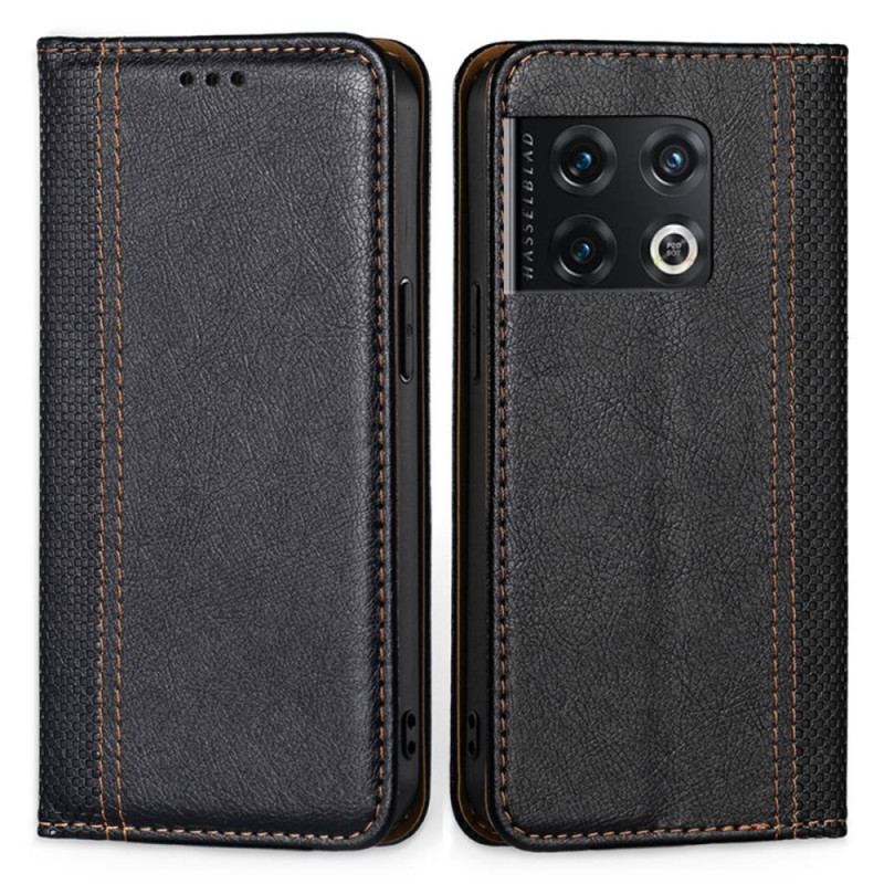 Capa De Celular Para OnePlus 10 Pro 5G Flip Couro Falso Vintage